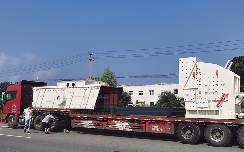 发往广东汕头一套时产100吨建筑垃圾处理设备